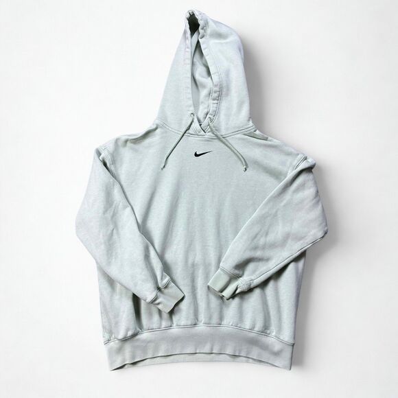 Nike Other - Nike Hoodie Men Small Center Swoosh Pullover Mint Travis Scott Style Fleece Logo
